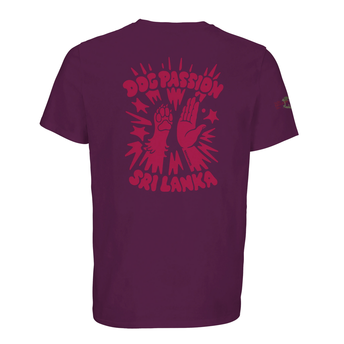 Dogvanture Dog Passion Sri Lanka Shirt Backprint Hand und Pfote