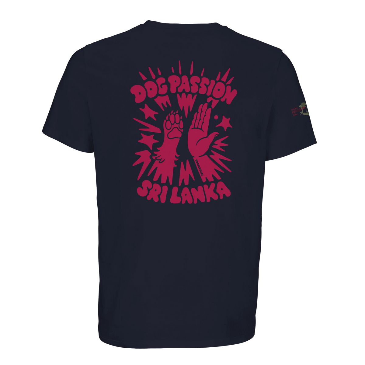 Dogvanture Dog Passion Sri Lanka Shirt Backprint Hand und Pfote
