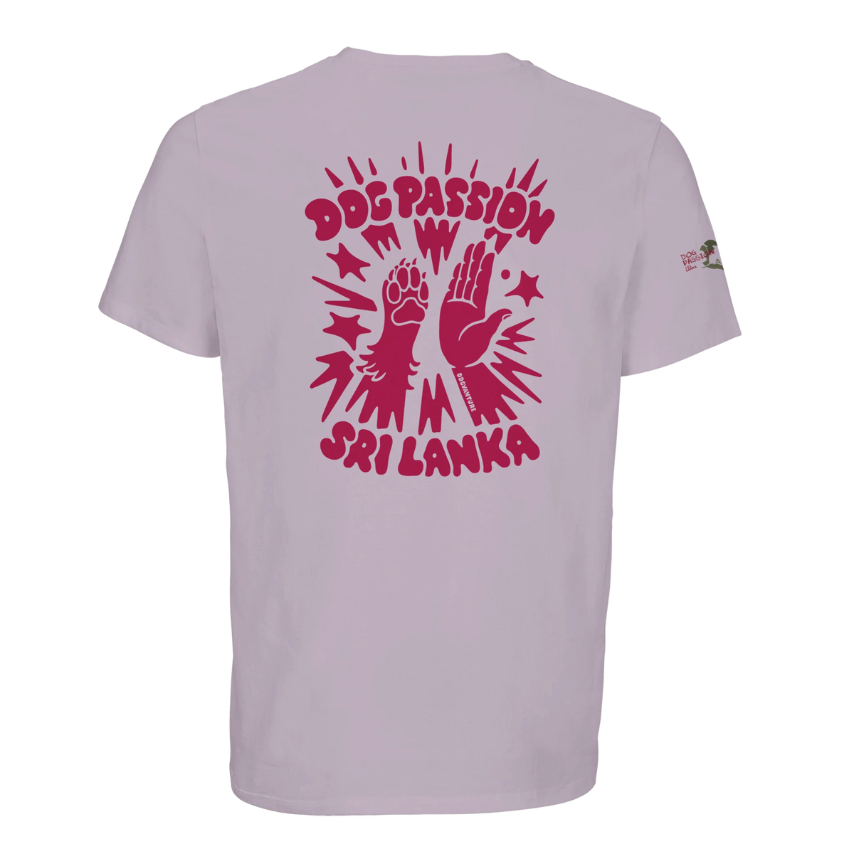 Tierschutz Shirt aus Bio-Baumwolle Dog Passion Sri Lanka, Rückansicht