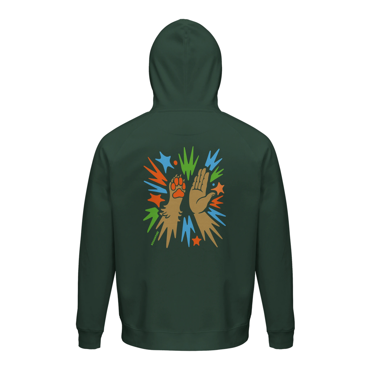 Dogvanture Buddy Hoodie Nature in Grün mit Hundemotiv