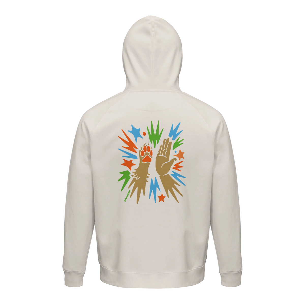Dogvanture Buddy Hoodie Nature in Offwhite mit Hundemotiv