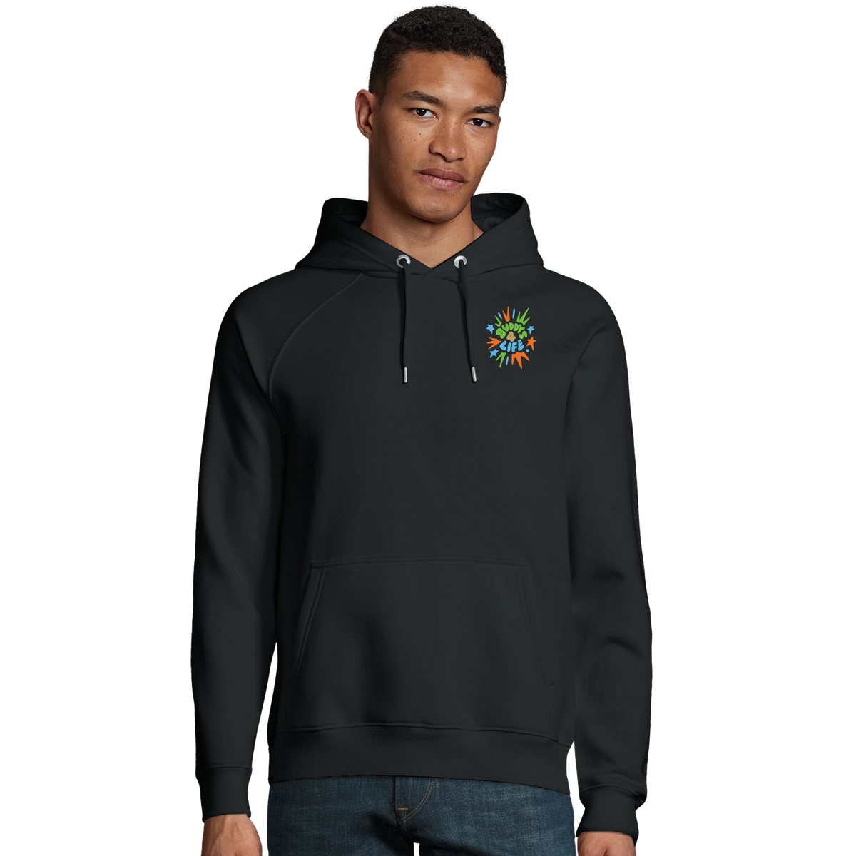 Dogvanture Buddy Hoodie Nature in Schwarz mit Hundemotiv