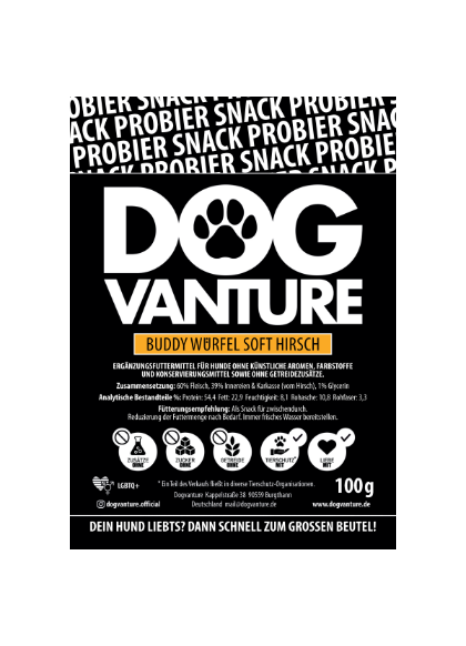 Dogvanture Hundeleckerli Hirsch