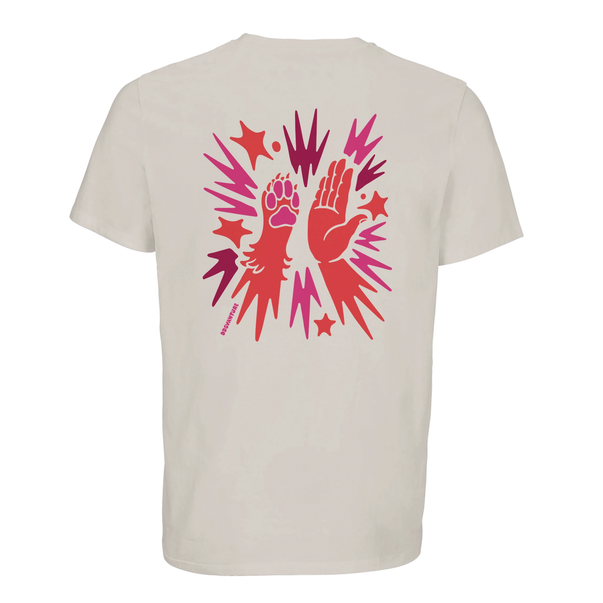 Dogvanture Buddy Shirt in Offwhite mit Berry-Backprint