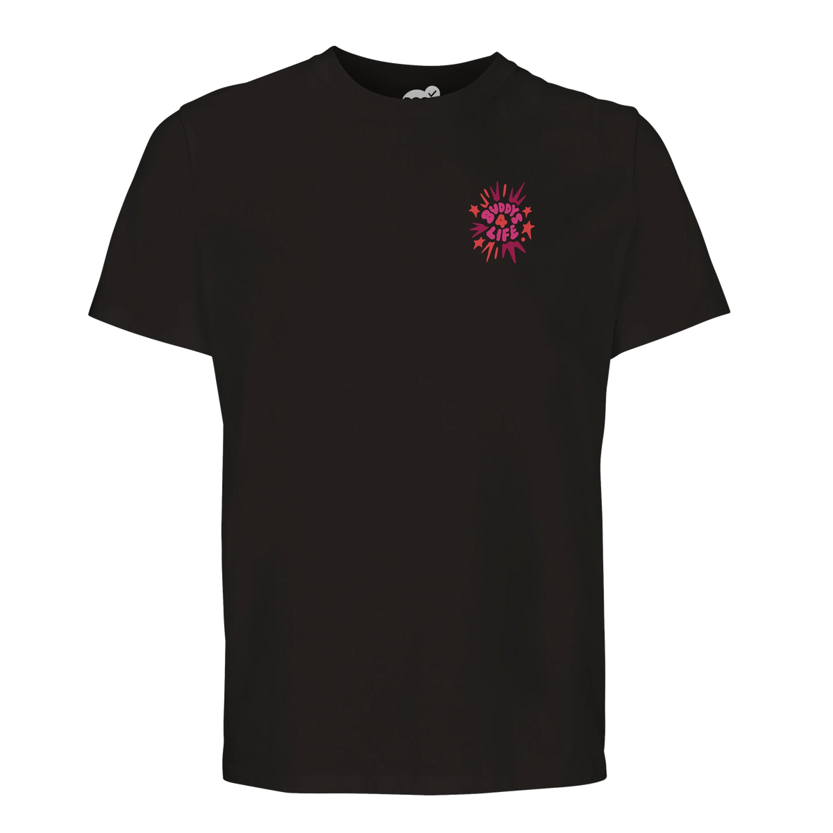 Dogvanture Buddy Shirt in Schwarz mit Berry-Frontprint