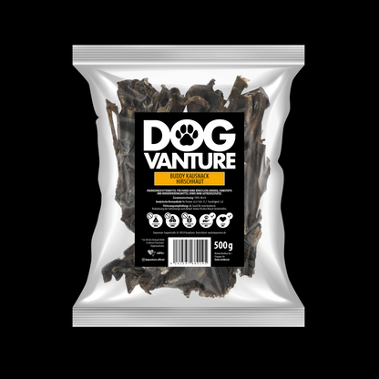 Hirschhaut Hund

Hirschhaut Kauartikel

natürliche Kauartikel Hund

langlebige Kauartikel Hund