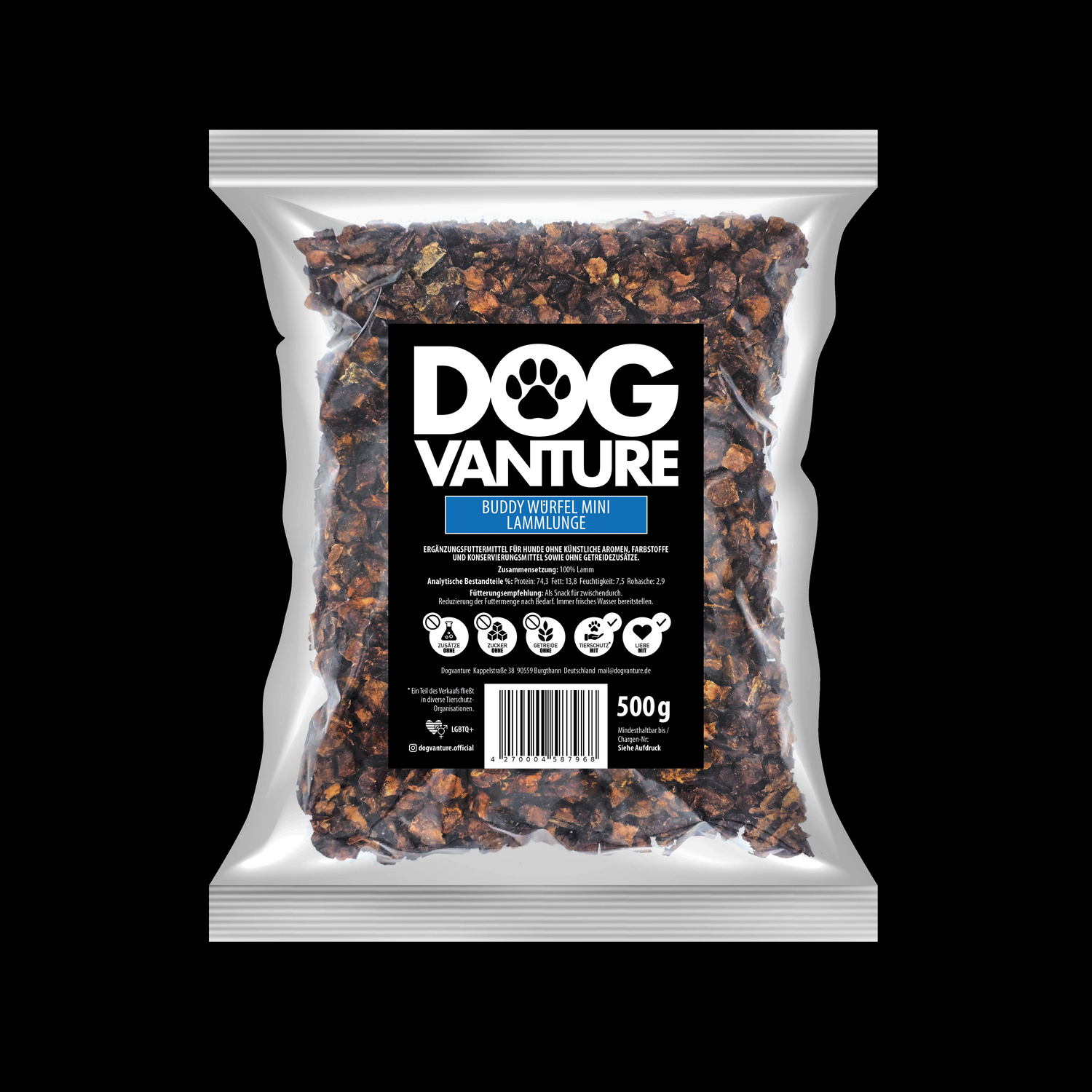 Lammlunge Hund

Lammlunge Hundesnack

Lamm Hundeleckerli

Monoprotein Hundesnacks Lamm

Trainingssnacks Hund Lamm

natürliche Hundesnacks Lamm
