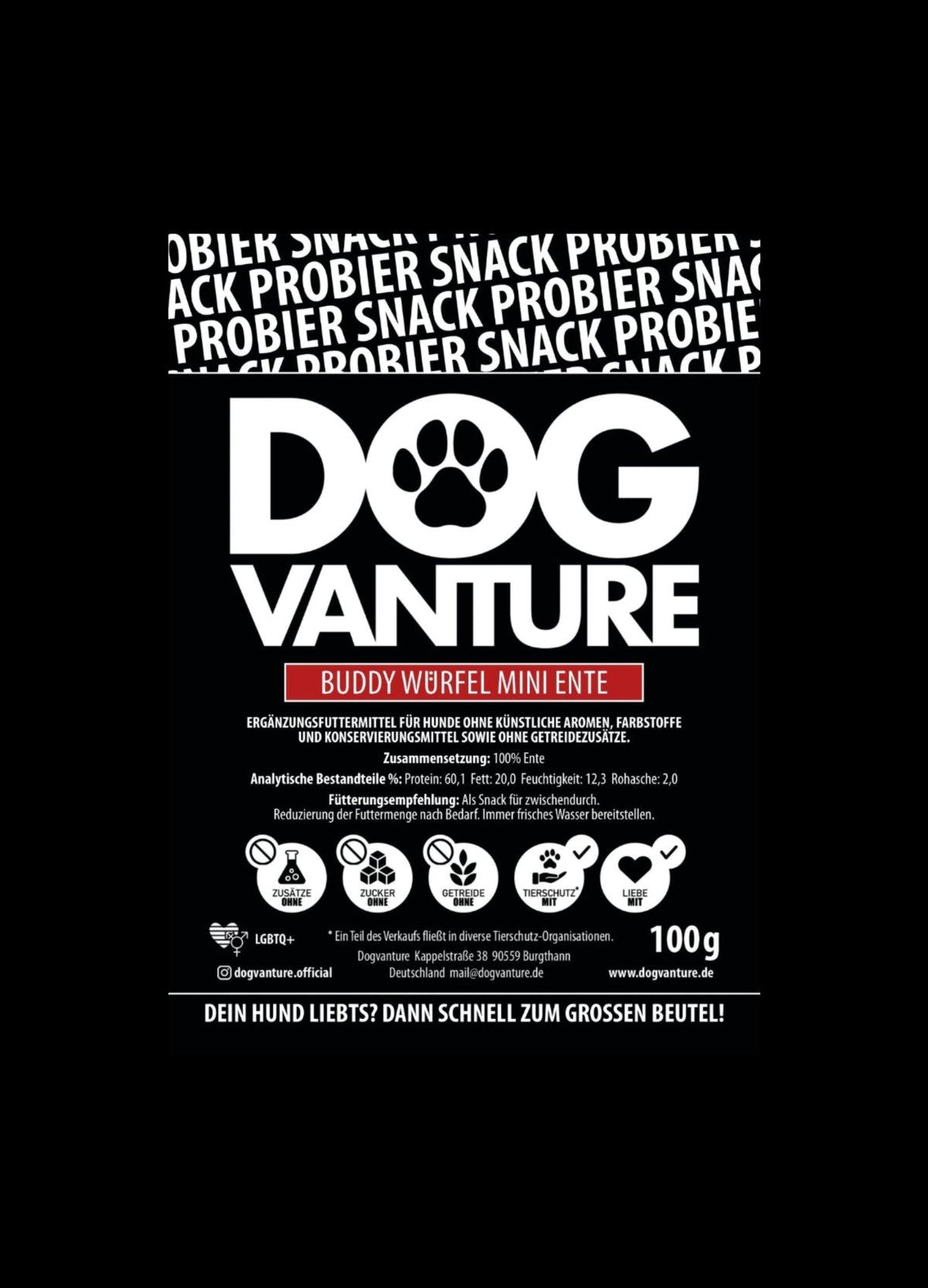 Dogvanture Ente Hundeleckerli