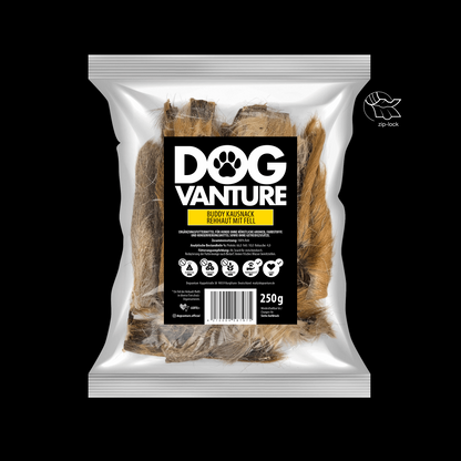 Verpackung Dogvanture Rehhaut mit Fell, 100 % Reh