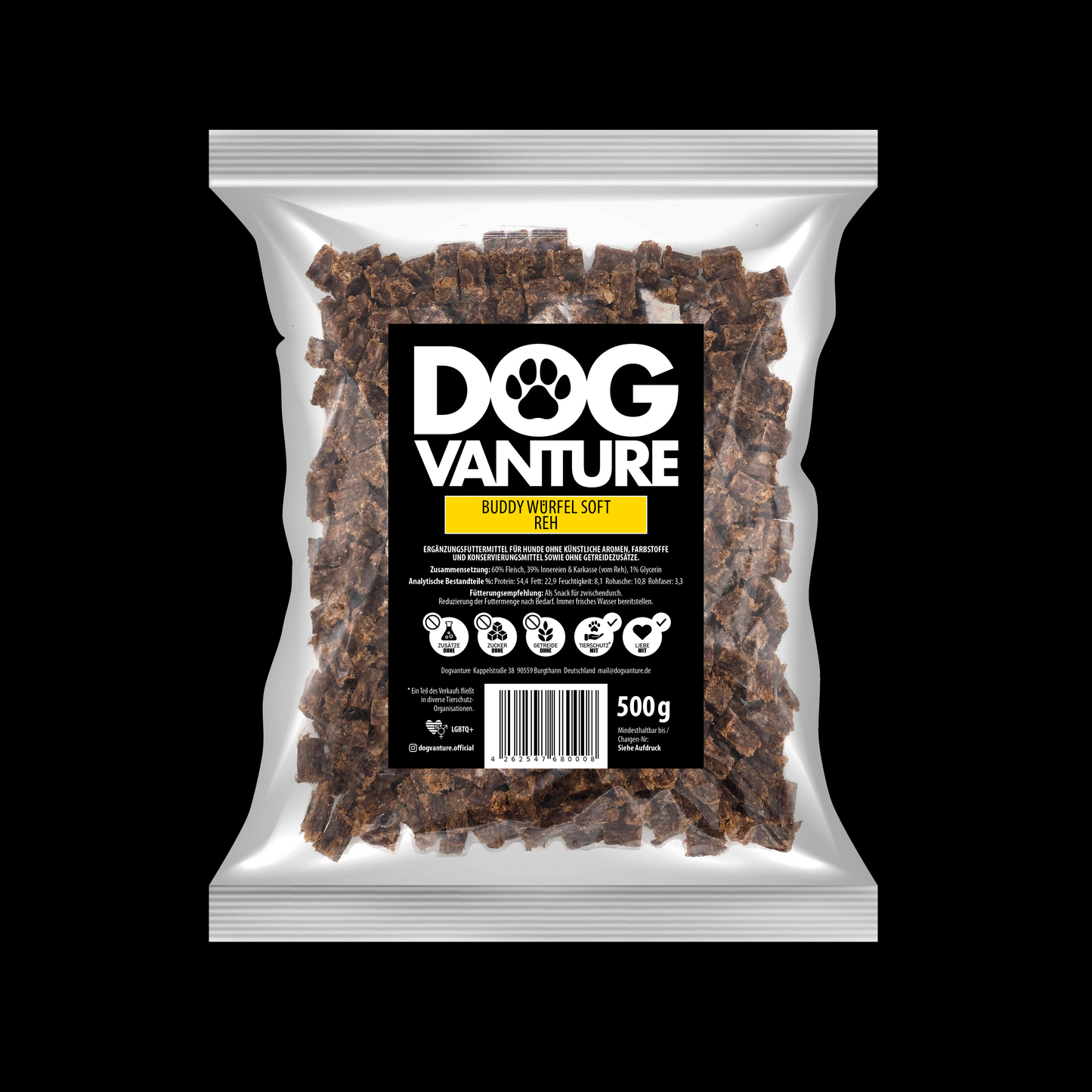 Reh Hundeleckerli

Reh Hundesnacks

Monoprotein Hundeleckerli Reh

getreidefreie Hundesnacks Reh

Hundeleckerli für Allergiker Reh
