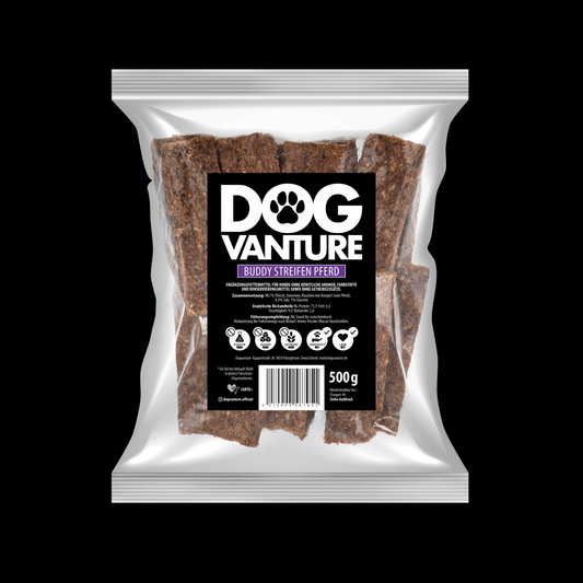 Pferd Hundestreifen

Kauartikel Hund Pferd

Hundesnacks Pferdefleisch

Monoprotein Kauartikel Hund