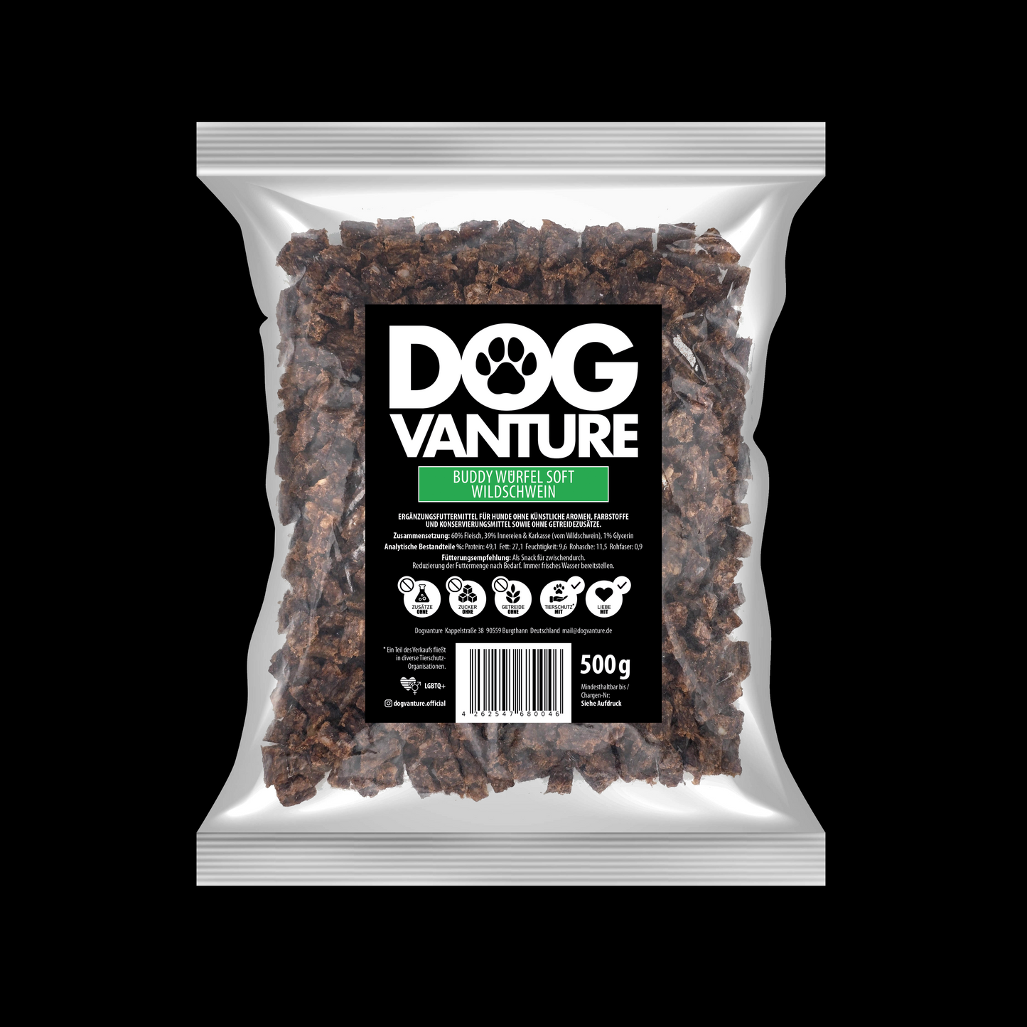 Wildschwein Hundeleckerli

Wildschwein Hundesnacks

Monoprotein Hundeleckerli Wild

natürliche Hundesnacks Wild
