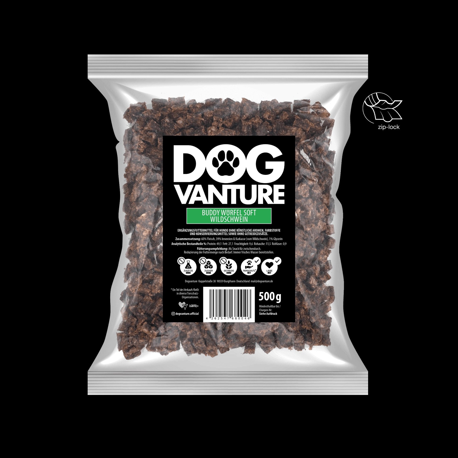 Wildschwein Hundeleckerli

Wildschwein Hundesnacks

Monoprotein Hundeleckerli Wild

natürliche Hundesnacks Wild