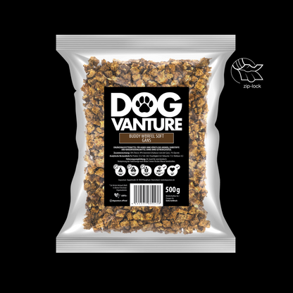 BUDDY WÜRFEL SOFT GANS 99% | Monoprotein Hundeleckerli | BARF-inspiriert | Getreidefrei, Zuckerfrei, ohne künstliche Zusätze